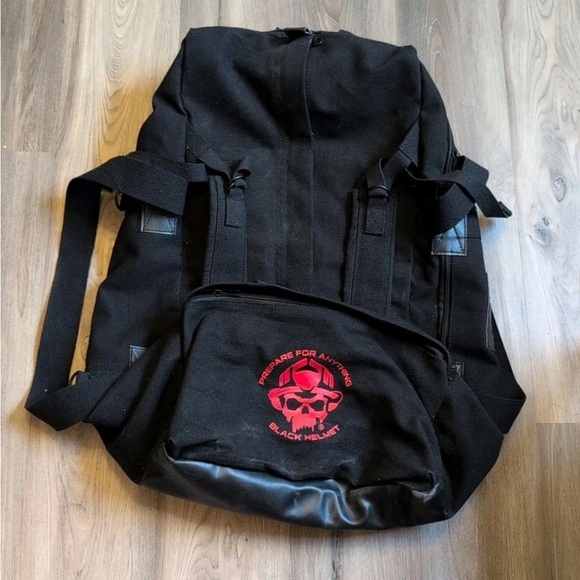 Rothco Tactical Duffle Bag Backpack – Black Helmet Collab, Multi-Pocket